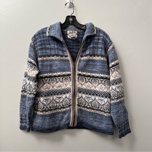 Heirloom Collectibles | Blue Nordic Woven Cardigan